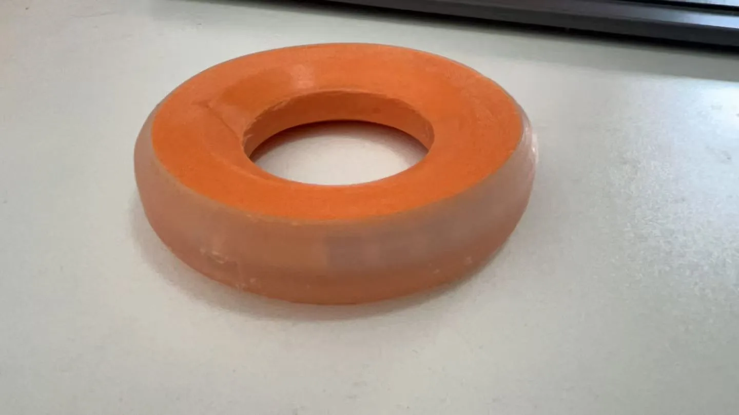 GLACILIT LED ringette ring switched off on a light table surface